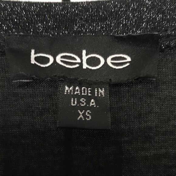 Shimmery Black BEBE Top - Picture 2 of 2